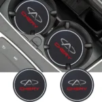 2PC Silicone Car Coaster Water Cup Slot Non-Slip Pad Mat - Image 2