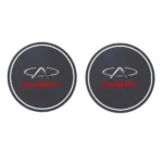 2PC Silicone Car Coaster Water Cup Slot Non-Slip Pad Mat - Image 4