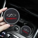 2PC Silicone Car Coaster Water Cup Slot Non-Slip Pad Mat