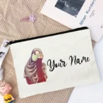 PERSONALIZED BAG Canvas Pouch Ladies Coin Holders & Purses Custom with Name Gift for Her - Image 3