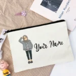 PERSONALIZED BAG Canvas Pouch Ladies Coin Holders & Purses Custom with Name Gift for Her - Image 4