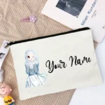 PERSONALIZED BAG Canvas Pouch Ladies Coin Holders & Purses Custom with Name Gift for Her