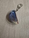 Blue Silver Mini Teardrop Resin Keychain