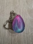 Blue Pink Galaxy Teardrop Resin Keychain
