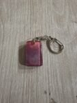 Pink Purple Mini Rectangle Resin Keychain