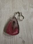Rose Black Mini Teardrop Resin Keychain