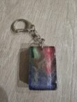 Galaxy Rectangle Resin Keychain