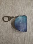 Blue Pearl Mini Geometric Resin Keychain