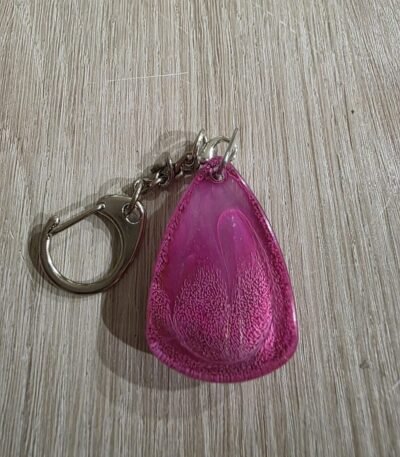 Magenta Mini Teardrop Resin Keychain