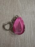 Pink Mini Teardrop Resin Keychain
