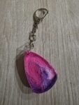 Pink Purple Mini Teardrop Resin Keychain